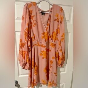 City Chic Blush Pink Wrap Dress